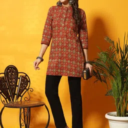 Meeranshi Ethnic Printed Pure Cotton Straight Kurti-picture-40