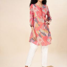 Marigold Lane Printed Tie-Ups Neck Tunic-image-71
