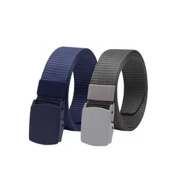Kastner Men Set Of 2 Canvas Textured Wide Belt-picture-3