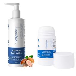 Be Bodywise 7% Glycolic Acid Exfoliating Body Stick 30g & 10% Urea Body Lotion 200ml Combo-3