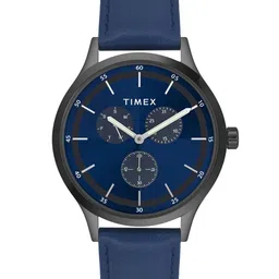 Timex Men Brass Dial & Leather Straps Analogue Multi Function Watch TWHG03SMU14-45