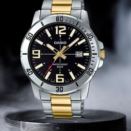 CASIO Enticer Men Black Analogue Watch A1735 MTP-VD01SG-1BVUDF-image-90