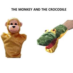 Varush The Monkey and The Crocodile Story Telling & Educational Hand Puppet for Kids (Color:Multicolor)(Set of 2) image 2