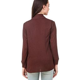 fairiano Women/Girl’s Viscose Formal Brown Shrugs with Pocket & Full Sleeves (Assorted) (Small -XL) image 2