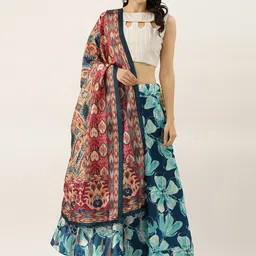 Kaizen TEXO FAB Printed Semi-Stitched Lehenga & Unstitched Blouse With Dupatta image 4