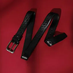 French Accent Men Textured Slim Casual Belt-image-60
