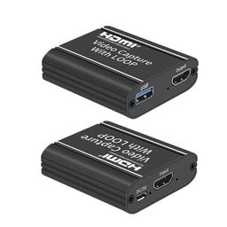 Microware Video Capture Card, HDMI Video Game Converter with Loop Out, HDMI to USB Capture Device Support Full HD 1080P Video for Gaming, Streaming, Teaching, Video Conference, Live Broadcasting image 1