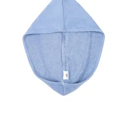 Creeva Luxury 2Pcs Blue Pure Cotton 380GSM Anti Bacterial Hair Wrap Towels-image-41