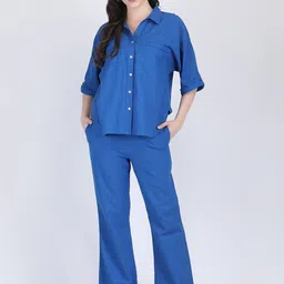 HUE & HIDE Checked Shirt Collar Shirt & Trouser-picture-28