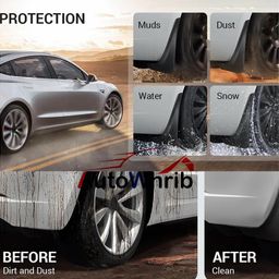 AutoWhrib Car Mud Flaps for Mahindra Thar Roxx (Front and Rear Mud Guard, Pack of Four,Custom Fit) image 3