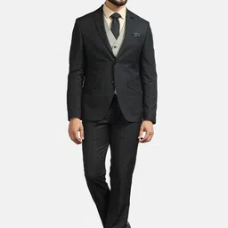 Blackberrys Checked Cotton Slim-Fit Four-Piece Formal Suit-image-54