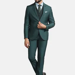 Blackberrys Slim Fit Single Breasted Three-Piece Formal Suit-image-89