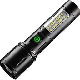 GlowBase LED Flashlight, 6 Modes, 2000mAh Rechargeable Battery, Type-C Fast Charging, Waterproof Metal Body-17
