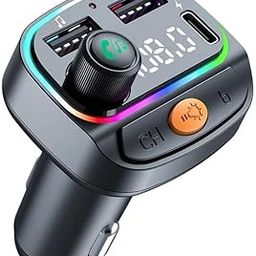 WeFly FM Transmitter, Bluetooth FM Transmitter Wireless Radio Adapter Car Kit with Dual USB Charging Car Charger MP3 Player Support TF Card & USB Disk-15