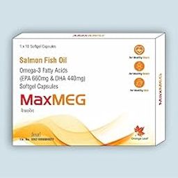 ORANGE LEAF MaxMEG Salmon Fish Oil Omega-3 Fatty Acids (EPA 660mg & DHA 440mg) Softgel Capsules-image-70