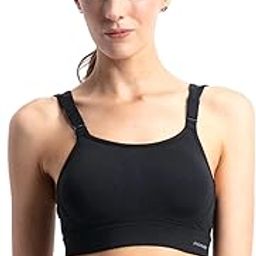 MI16 Women's Wirefree Padded Soft Touch Microfiber Elastane Stretch Full Coverage Racerback Sports Bra with StayDry Treatment-image-24