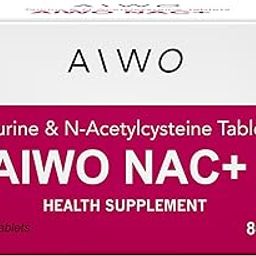 Aiwo NAC+ | Taurine | N Acetyl Cysteine | Lung detox & Liver Support | NAC Supplement | Taurine Supplement | Taurine 500mg & NAC 300mg (100 Tablets)-image-0