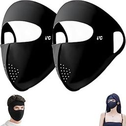 KICKZU 1Pc Full Face Cover Folded Women Face Mask for Outdoor Sports Climbing Traveling, UPF50+ Sun Protection Mask for Men Women, UV Full Face Masks for Bike Car (Pack, 2, count)-image-37