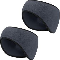 Arcweg 2PCS Sport Headbands for Women Men Polar Fleece Full Cover Ear Winter Warmers Stretchy Unisex Sweatband Non-Slip Hairband Outdoors Head Wrap for Running Cycling Skiing-12