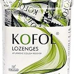 Charak Pharma Kofol Lozenges, Ayurvedic Cough Reliever, Mint Flavour, White, 200 Count-image-6