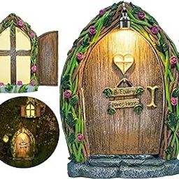 Opening Fairy Door and Window with Light, Fairy Doors for Trees Outdoor, Fairy Door, Fairy House Kit, Fairy Garden Decor, Fairy Doors, Fairy Garden Decor, Fairy Garden Decorations, Garden Fairy-image-11