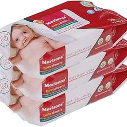 Morisons Baby Dreams Soft Cleansing Baby Wipes enriched with Aloe Vera and Vitamin E - pack of 3-7