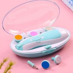 Generic Smart Electric Baby Nail Trimmer - Newborn Nail Cutter & Filler Machine with 6 Grinding Heads - Multicolour, Stainless Steel-image-79