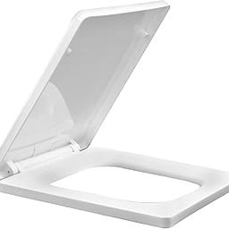 LUXART Square Shape Toilet Seat Cover with Soft Close Technology - 46L x 35W CM | Heavy Quality Commode Lid for Home, Hotel & Commercial Use| Stylish Design With Easy Installation Kit-picture-6