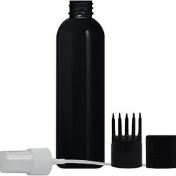 JOYUS 1 Black Cylindrical Shape Empty Bottle Durable Refillable Containers With 1 Black Root Comb Applicator, 1 Spray Atomizer, 1 White Filp Top Cap, For Perfume, Liquids, Shampoo, Body Soap-image-63