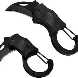 2 Pcs Carabiner, Black Self Defence Gadgets Tool Box Essential Men Multi-Tool Keychain Compact Self-Defense Gadget Gift for Men Carabiner-image-71