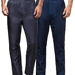 Mens Pack of 2 Cotton Blend Ethnic Wear Solid & Textured Pyjama with Elasticated Waistband and Side Pockets-picture-13