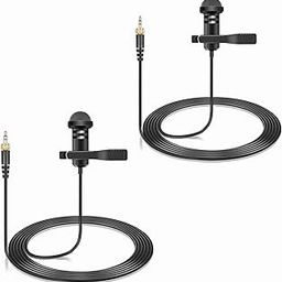 2-Pack Lavalier Lapel Microphone Compatible with Sennheiser Wireless System Bodypack Transmitter, Omnidirectional Condenser Mic for YouTube, Lectures, Living Performance-picture-2