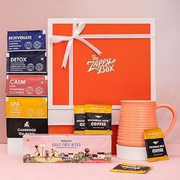 The Zappy Box Gift Hamper for Coffee Lovers with Ceramic Mug, Tea Bags and Instant Coffee, Wellness Gift for Employees or Boss, Corporate Gift Hamper-picture-28
