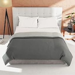 KOPA by Bianca Ultra Soft Microfiber Reversible Comforter for All Weather -1pc Double (cottslove) Reversible-Grey/Ivory-image-7