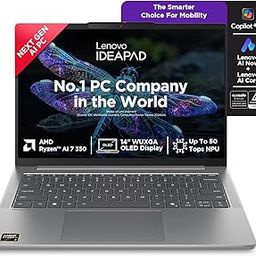 Lenovo IdeaPad Slim 5 AMD Ryzen AI 7 350 (24GB RAM/1TB SSD/14 (35.5cm)/WUXGA OLED AI Now/Copilot+ PC/Windows 11/Office Home 2024/Backlit Keyboard/1Yr ADP Free/Grey/1.4Kg), 83HX001NIN AI Laptop-image-10