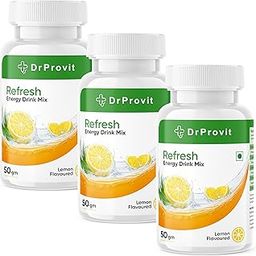 Dr.Provit Refresh Energy Drink Mix (50 Servings) (Lemon Flavour - 50gm Pack 3)-image-47