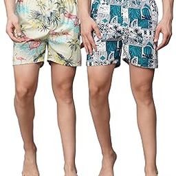 Ultra-Comfortable Men's Boxer Pants (Pack of 2), 100% Cotton With Stylish Print, Soft & Stretchy Elastic Waist Band, Dynamic Movement & Hardwearing Stitching, Breathable Gentle Snug Fit-picture-2