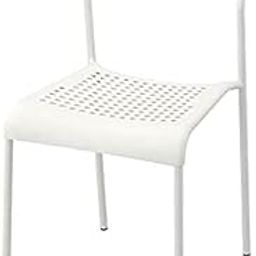 Ikea Steel, Epoxy/polyester powder coating Adde Chair (White) Pack of 4-image-3