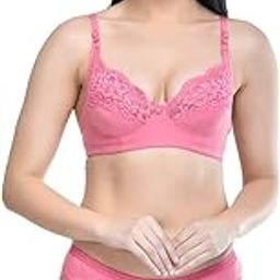 PRYS Women's Cotton Bra Panty Set for Lingerie Set Bra Panty Set Bra Panty Set for Women(Pink)-image-26