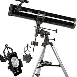 FotoCart 114EQ Telescope with Phone Adapter, High Power Telescope Gift for Kids, Adults, Beginners to Explore Moon, Space, Planets, Stargazing,Day-Night Sky. (114EQ (F900-Reflector))-picture-27