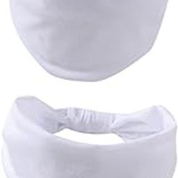 CALANDIS™ 2Pcs Outdoor Headband Comfortable Hair Band Wrap for Running Workout Fitness White | Womens Accessories-image-91