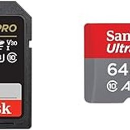 SanDisk Extreme Pro SD UHS I 64GB Card for 4K Video for DSLR and Mirrorless Cameras 200MB/s Read & 9-16