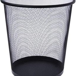 E-WARE Mesh Wastebasket Round Trash Can Recycling Bin Office Tools Supplies-image-1