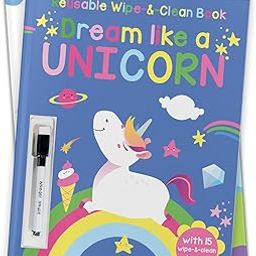 Dream Like A Unicorn - Reusable Wipe And Clean Activity Book: With 15 Wipe And Clean Sheets-11