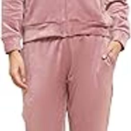 Velvet Mock Collar Full Sleeves Relaxed Fit Night Suit Set for Women (VW2445)-image-98
