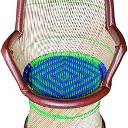 Yash Mudda House Premium Luxury Handicrafts Bamboo Sarkanda Chair for Indoor/Outdoor | Eco-Friendly Cane Wood Bamboo Sitting Chair Mudda for Garden (Bamboo, Brown) Height-60Cm-picture-22