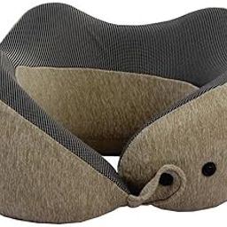 OrkaTravel Cosmic U Neck Memory Foam Pillow,3 Adjustable Neck Buttons, Inflight/Long Distance,Designed to Create Multiple Positions&curvatures for Optimum Comfort,Perfect Sleep Trajectory. (Off Green)-image-92