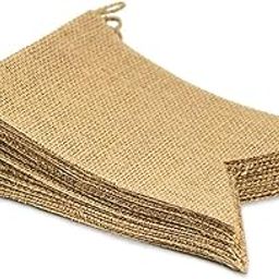 Lify Burlap Banner - Ideal DIY Party Decor for Wedding, Birthday, Baby Shower - Rustic Burlap Flags for Creative Personalization and Charming Event Atmosphere - 25 Pieces-image-78