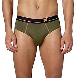 X-Drip Men Tencel Micro Modal Elastane Stretchable Solid Briefs with Ultra Soft Waistband | Active Fresh | Sweat-Wicking Properties (Beetle Olive - XL)-image-3