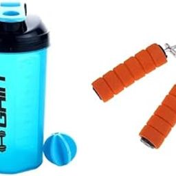 SAVE™ Gym Protein Shaker Bottle with Free Hand Grip Strengthener | Whey Protein and Mass Gainer Shaker Blender with Mixer Ball (700 ml)-image-17